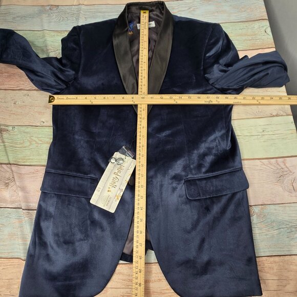 Harry Potter Wizarding World Ravenclaw 40R Mens Blue Velvet Blazer - Picture 8 of 11